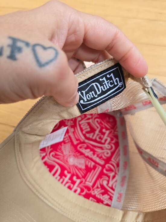 vintage Y2K | Von Dutch tan distressed trucker hat main image 8